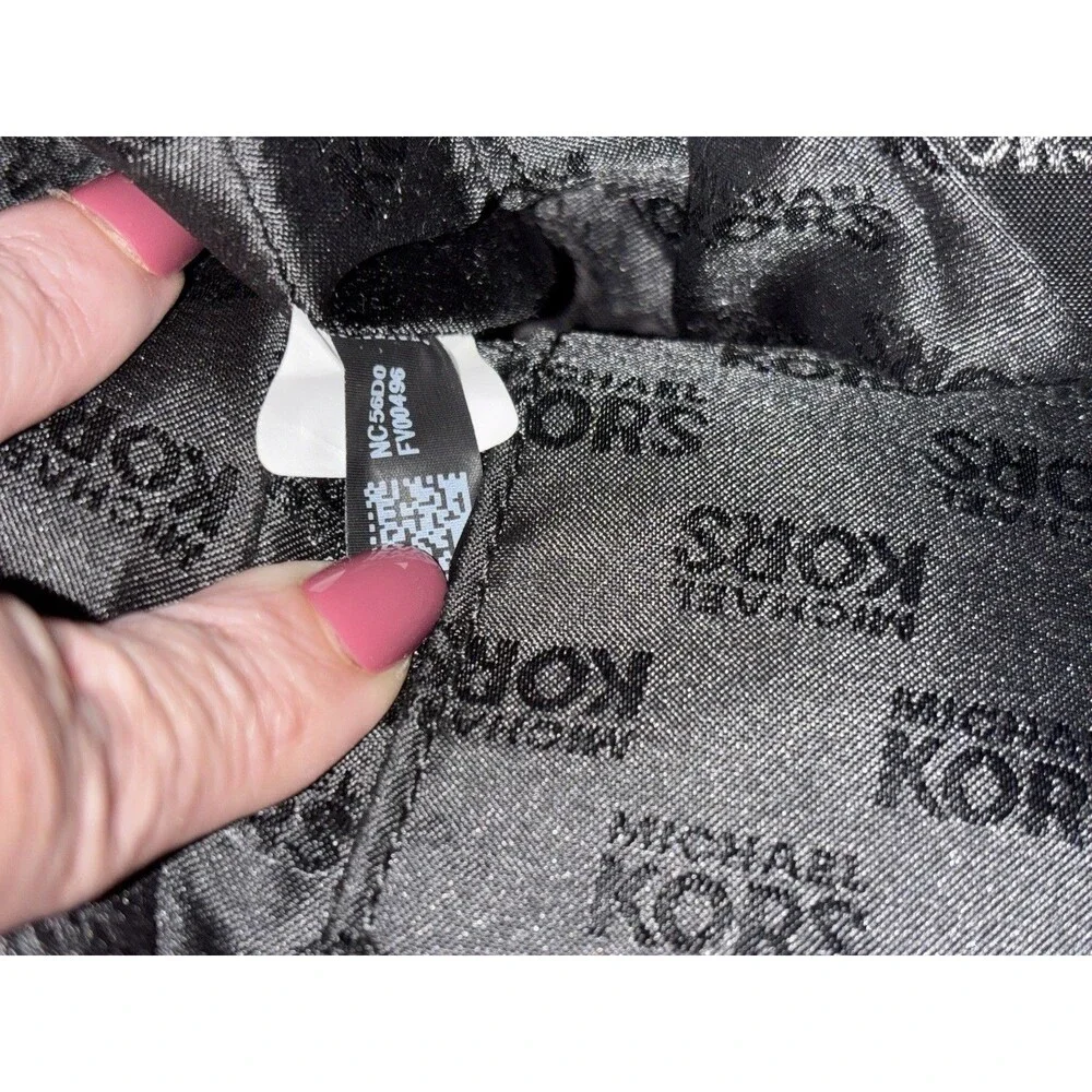 Michael Kors MK Jet Set Saffiano Black Leather Shoulder Tote VINTAGE Bag Large